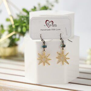 Nakamol Chicago Burst Gold Earrings - NEW